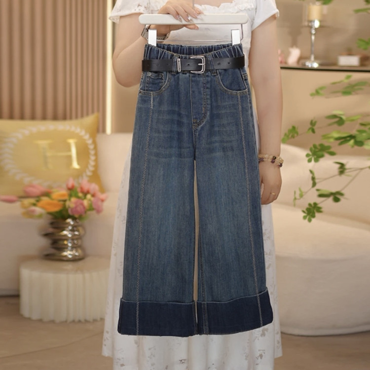 女童套装春秋装2025新款儿童休闲假两件针织外套牛仔裤两件套潮酷|undefined