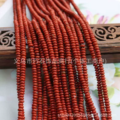 Zərgərlik ara hissələri — Jewelry Accessories Bracelet Necklace Wholesale - natural-red-stone-24mm