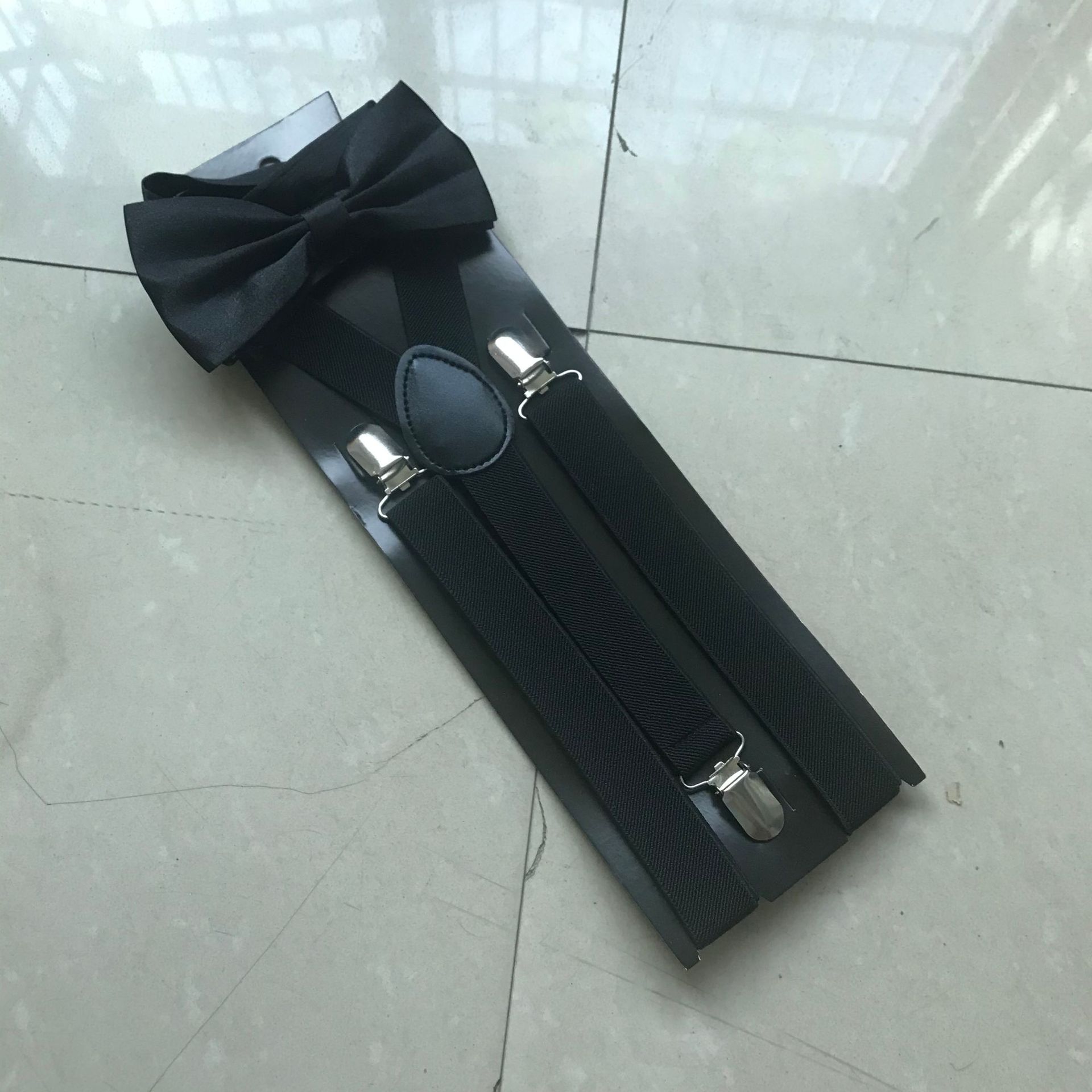 Tirantes unisex para adultos con accesorios de corbatín, tirantes elásticos para pantalones, conjunto de corbatín al por mayor