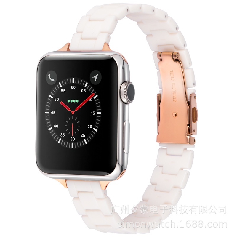 Aplicable a la 10a generación 98765se Apple Watch Nueva correa de acrílico de resina 14 mm22 mm Comercio exterior al por mayor