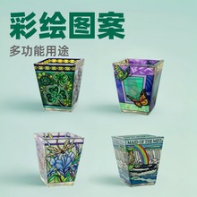 现货新品彩绘玻璃球花瓶摆件家居饰品玻璃珠摆饰客厅轻奢高级烛台