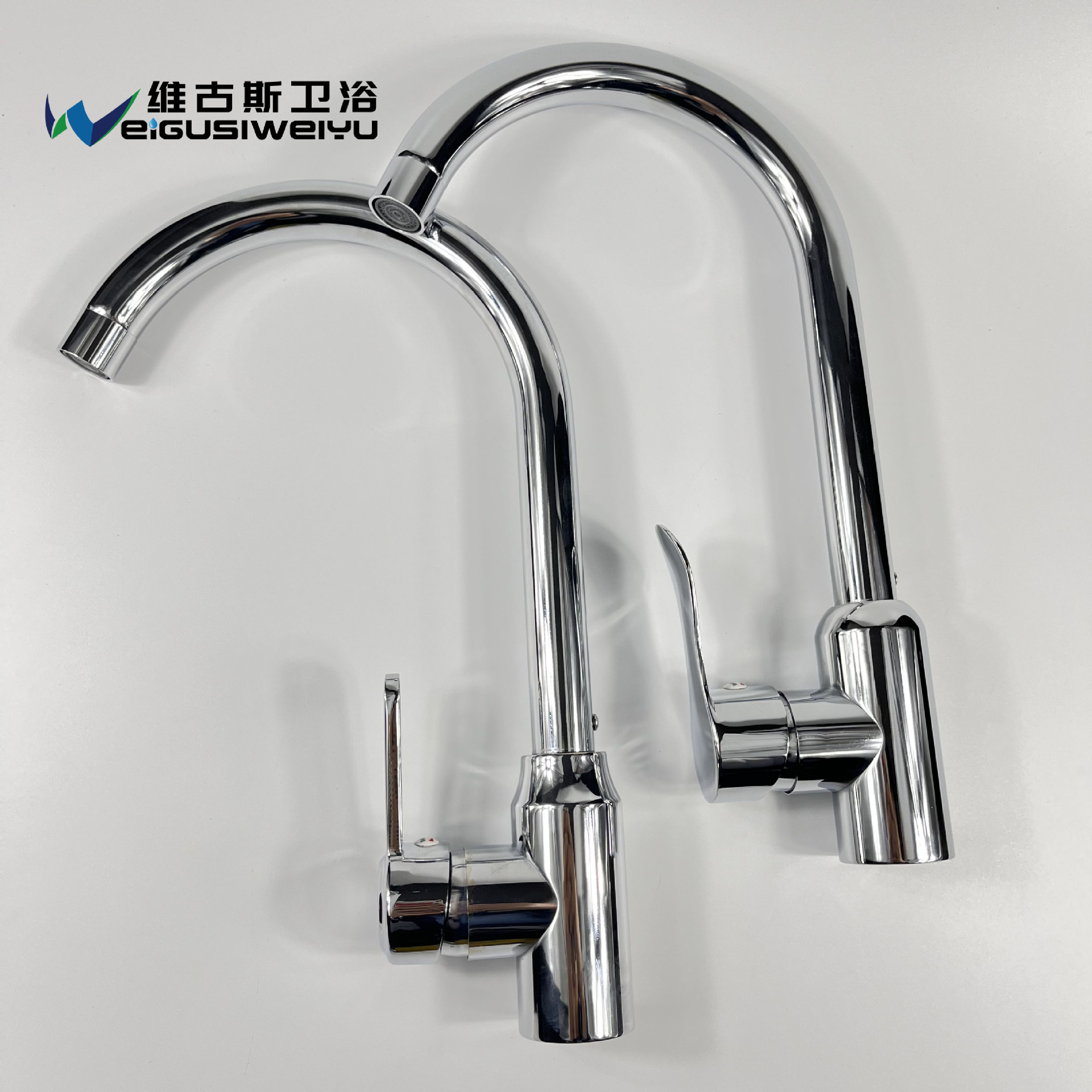 不锈钢菜盆冷热水龙头 电镀高仪水槽混水阀 滚珠360度厨房水龙头