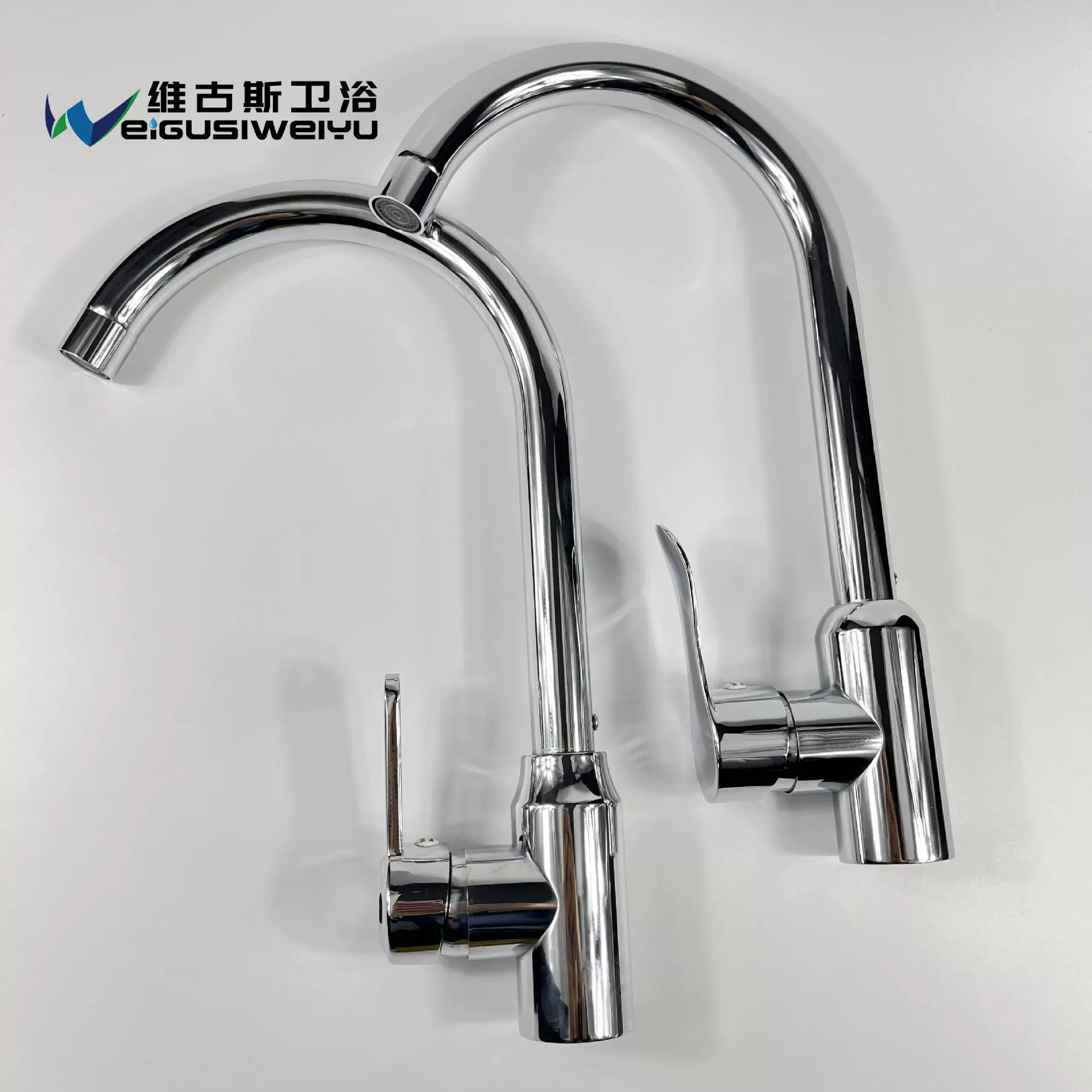 不锈钢菜盆冷热水龙头 电镀高仪水槽混水阀 滚珠360度厨房水龙头