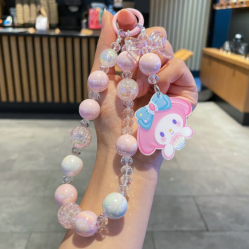 Colgante creativo lindos anillos de cadenas de caja de teléfono móvil accesorios de viento de niña insdiy cuentas de brazalete colgante de llaves