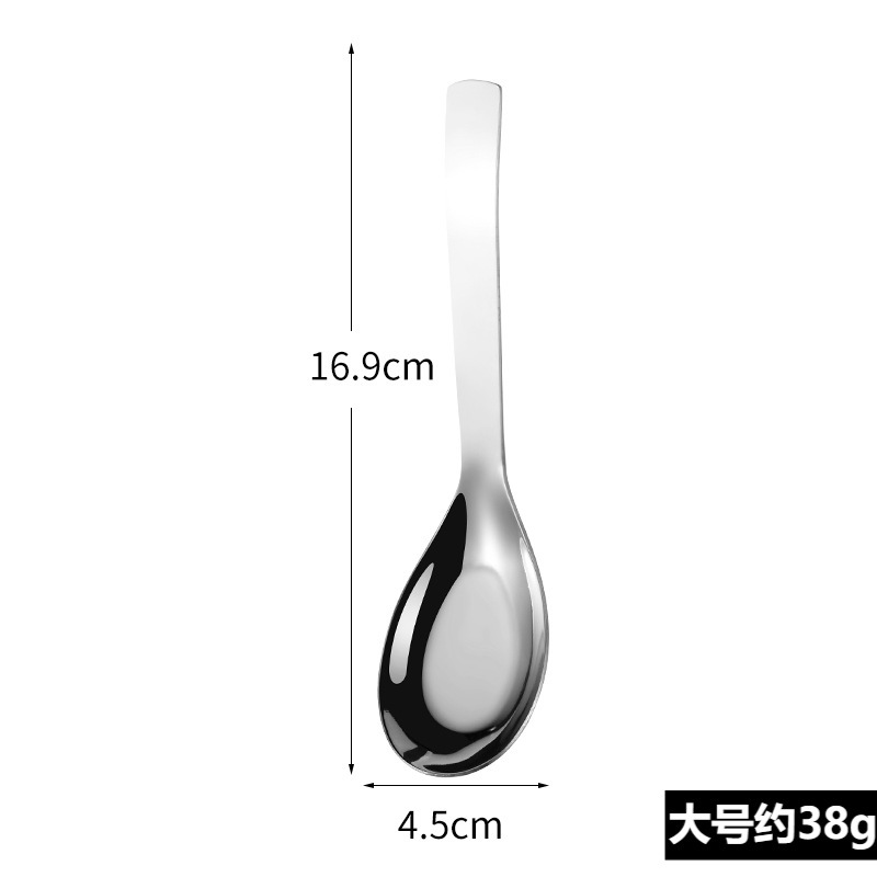 揭陽食器 厚手スプーン ステンレス製 高級感 家庭用スープスプーン 小型深型しゃもじ スプーン スイカスプーン 卸売|undefined
