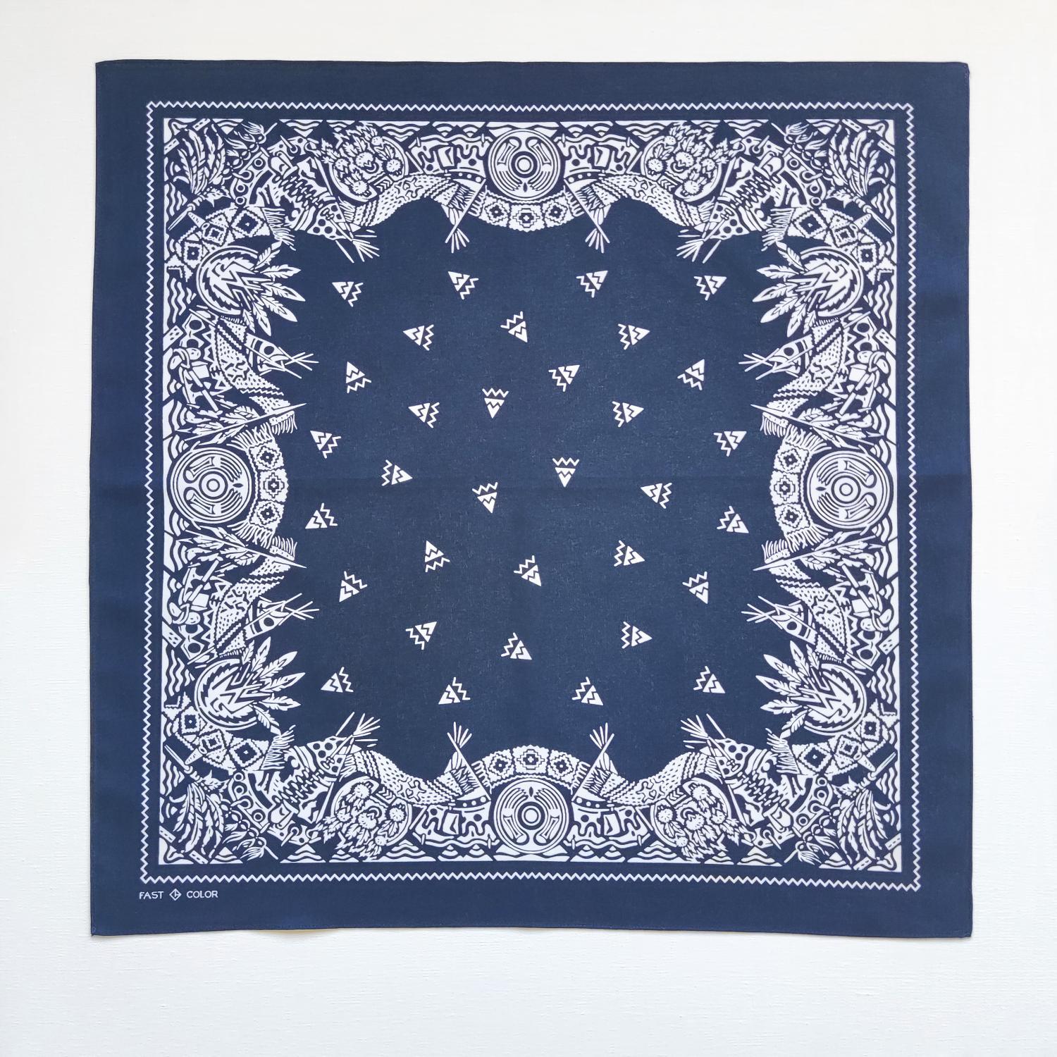 Pure cotton printed square scarf, casual decorative headscarf, neck scarf, hip-hop street dance scarf, cycling headscarf, face scarf