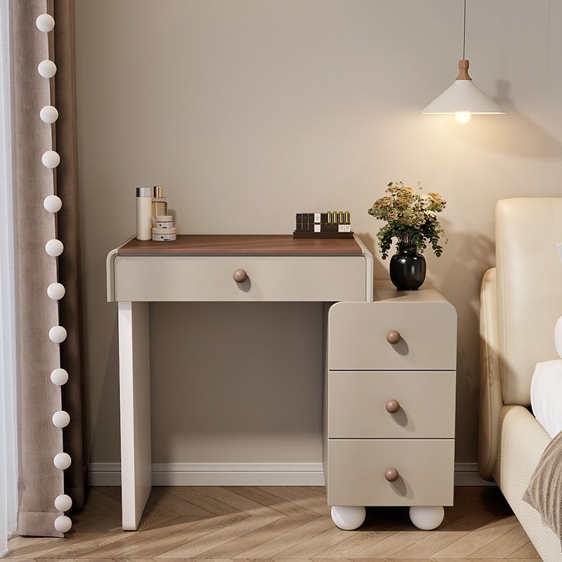 New Solid Wood Dressing Table Bedroom Modern Simple Multi-Functional Small Apartment Dressing Table Storage Cabinet Cupboard Integrated