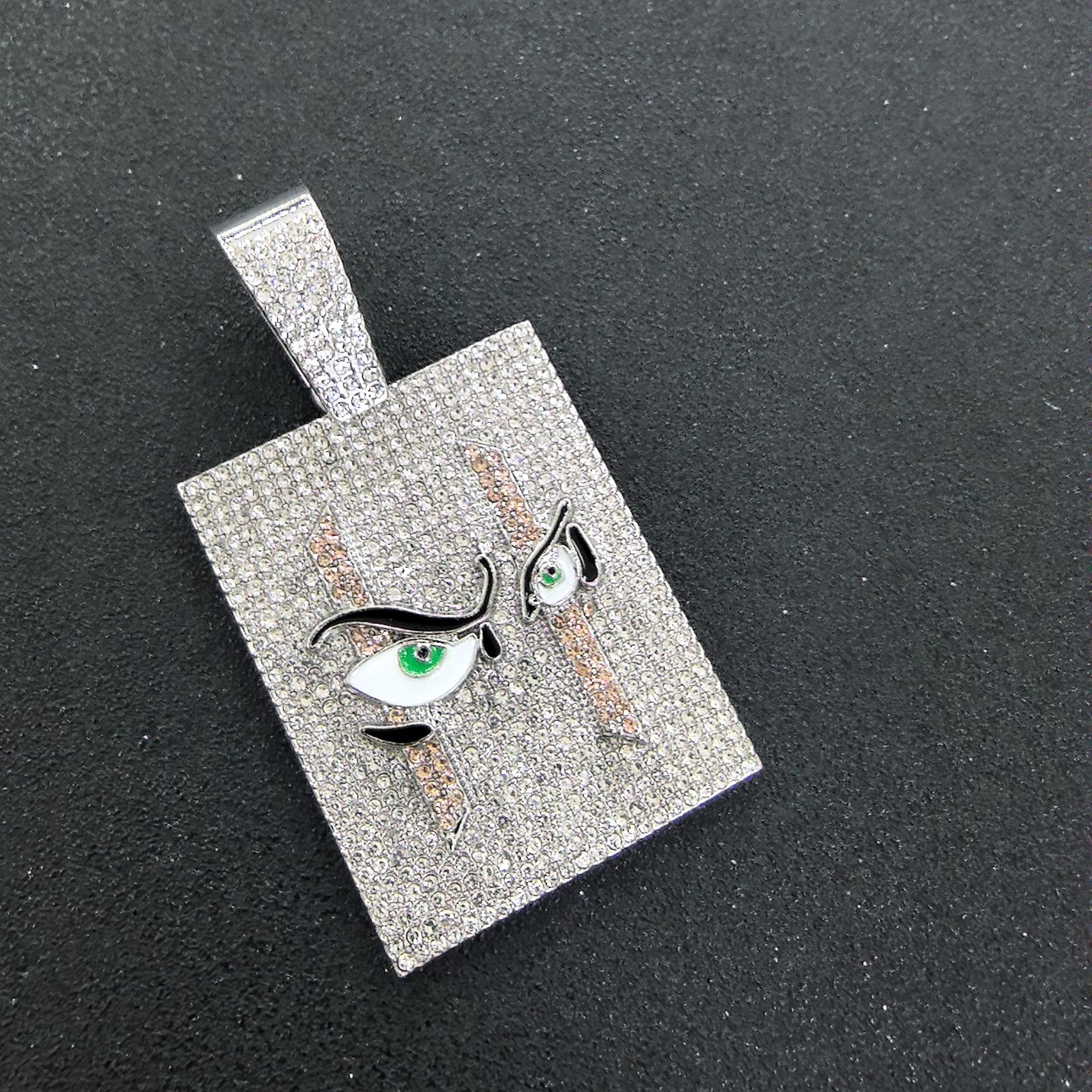 Joyas de hip-hop europeas y americanas fantasma Chucky avatar colgante personalidad de hip-hop hombre collar de Halloween personalizado