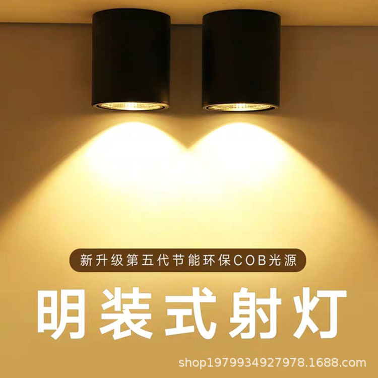 조정 가능한 각도 개방형 스포트 라이트 통로 상업 LED 개방형 다운 라이트 라운드 눈부심 방지 눈 보호 천장 호스트 램프