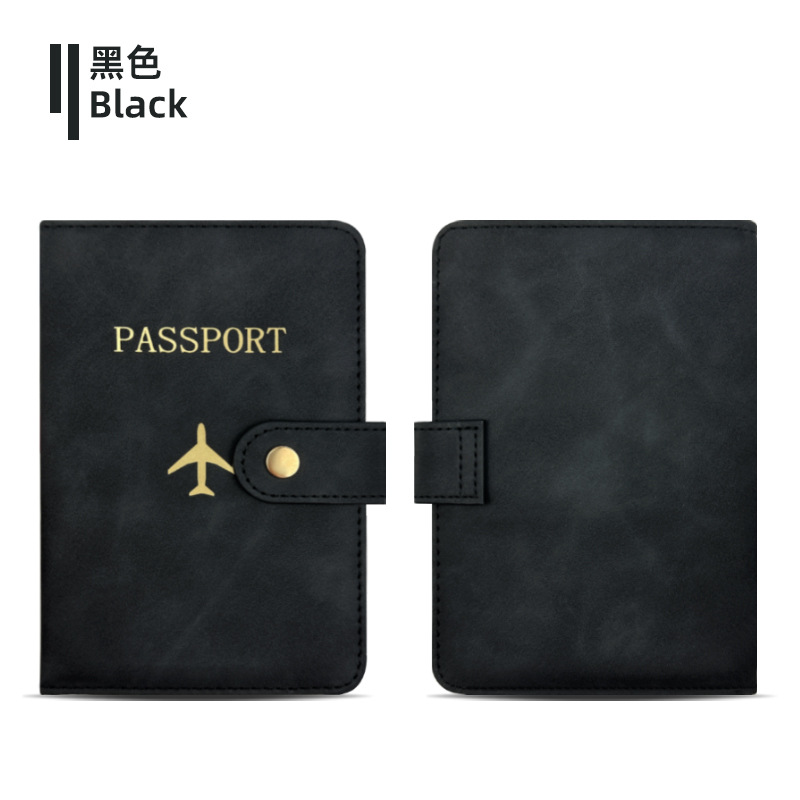 Múltiple tarjeta de protección de pasaporte Este conjunto de clip de pasaporte de cuero pu borde de cuero función de almacenamiento de certificado bolsa pequeña bolsa de pasaporte