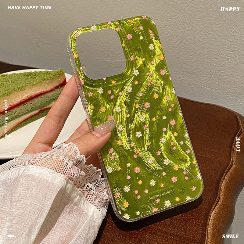 Little Garden Feather Texture Shell Suitable for Apple 17Pm Phone Case Mini Flower Iphone16 Protective Cover 15 Little Garden Feather Texture Shell Suitable for Apple 17Pm Phone Case Mini Flower Iphone16 Protective Cover 15