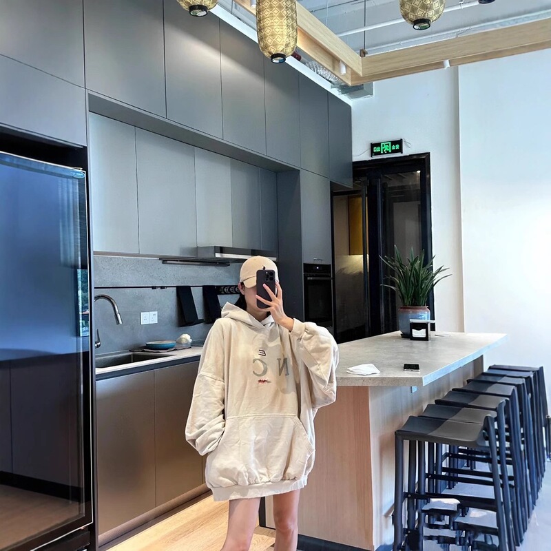 <In Stock> Correct Version Bl2023 New Letter Graffiti Hoodie Oversize Loose Fit