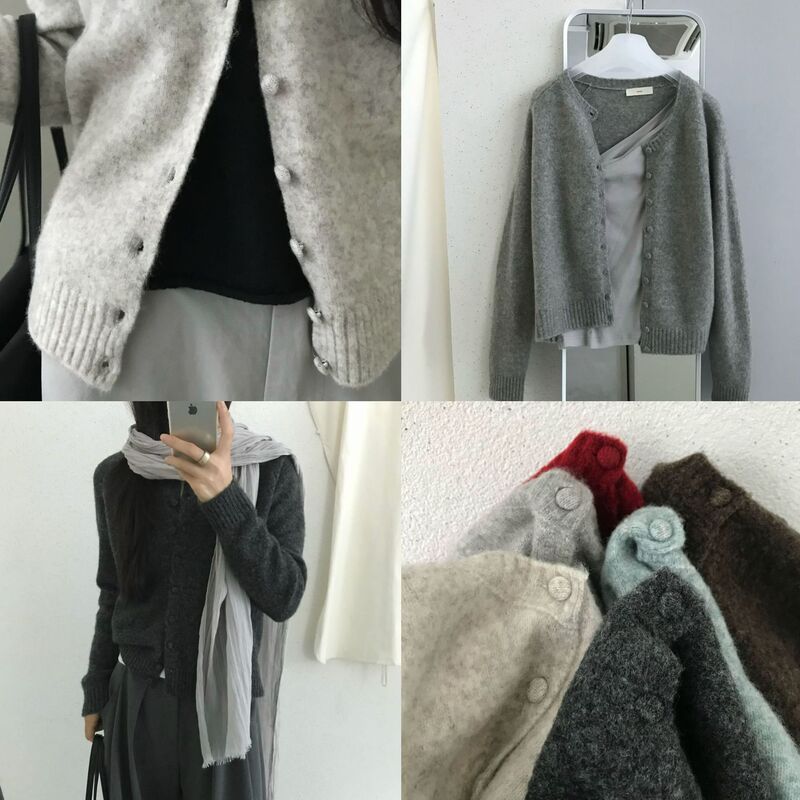Now Korean designer nuese pure color knitted cardigan Korean style women's classic versatile lazy sweater coat Now Korean designer nuese pure color knitted cardigan Korean style women's classic versatile lazy sweater coat