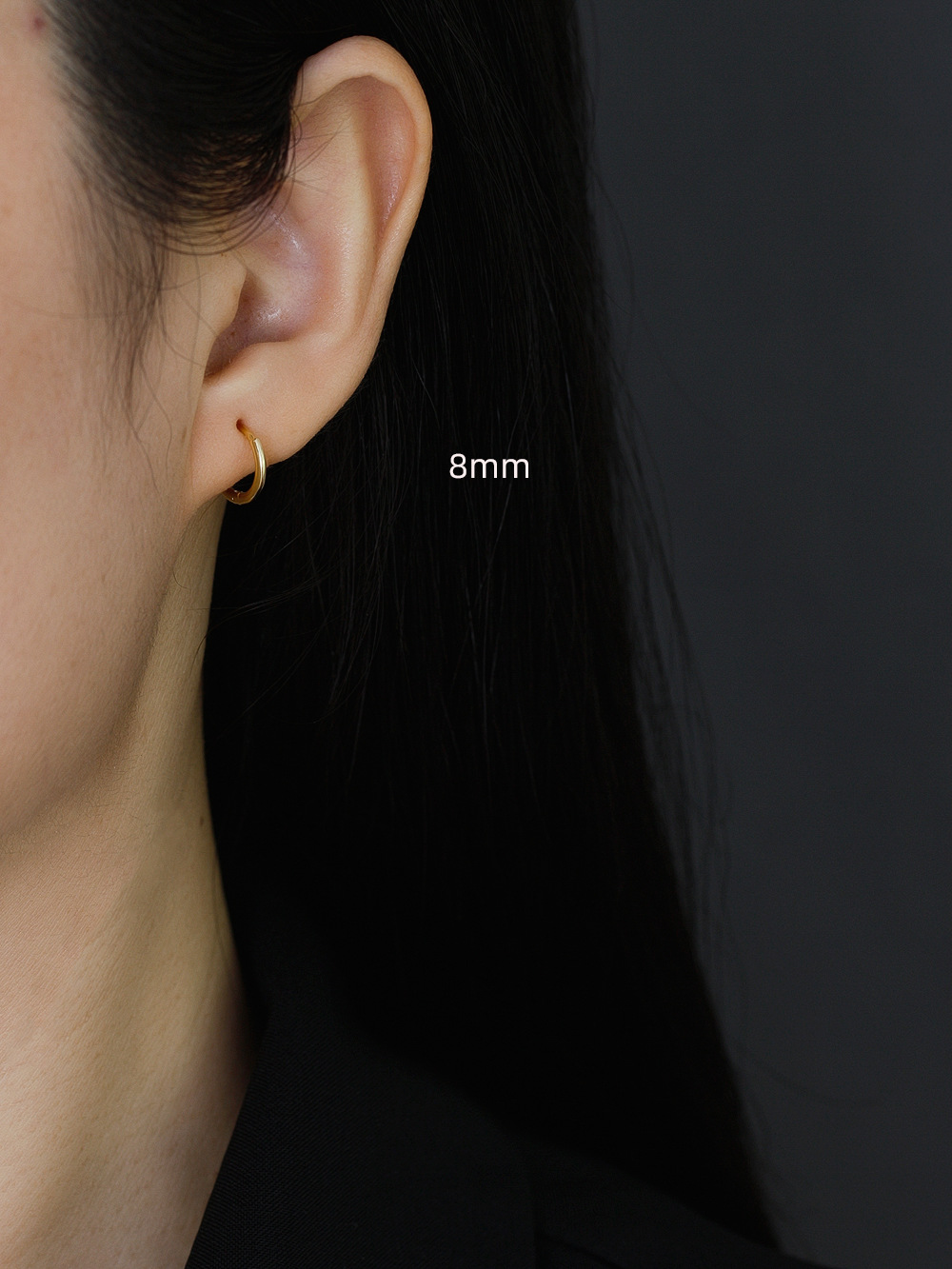 Simple Style Circle Sterling Silver Plating Hoop Earrings 1 Pair