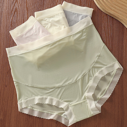 High-waist maternity underwear summer thin breathable invisible large size underwear pregnancy pure cotton antibacterial gusset underwear