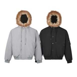 MADEEXTREME winter 50 white duck down warm down jacket mountain carving fur collar American retro coat for men and women