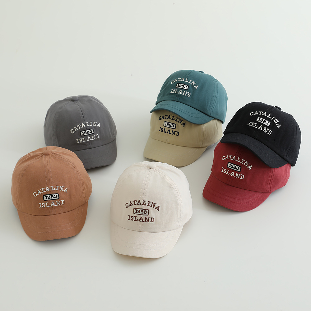 2-5 Sombreros infantiles primavera y otoño delgados estilo coreano de moda para bebés varones sombreros de boca de pato de marea niñas sombreros de sombreros de béisbol