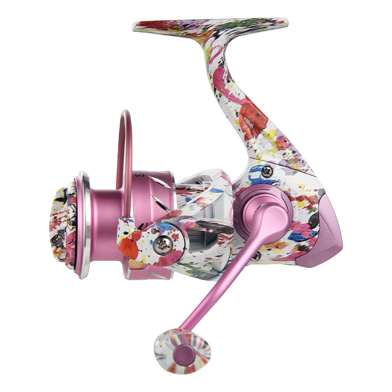 Haodun Weiwu Luya rueca venta al por mayor 5,2: 1 relación de velocidad graffiti tiro largo rueda de pesca caña de pescar rueda 2024 Nuevo