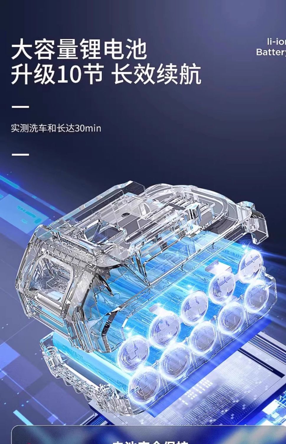 Chigo Wireless Car Washing Machine Car Washing Artifact High-Pressure Water Gun Household Powerful Booster Electric Water Gun Lithium Battery Strong Pressure