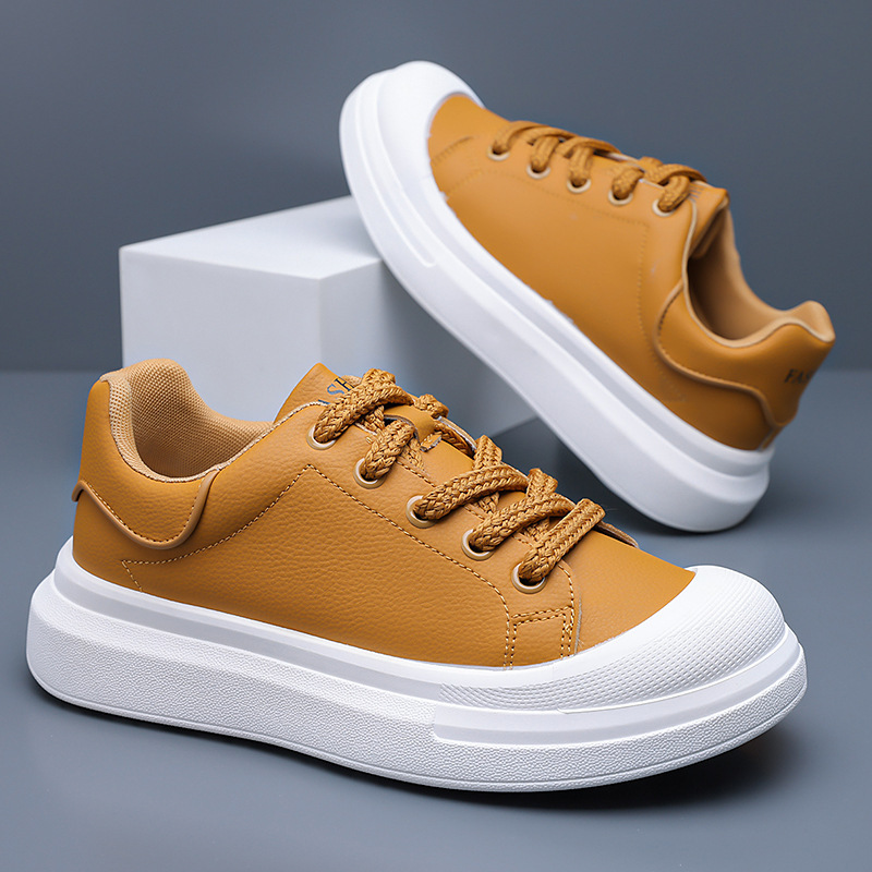 Trendy men's shoes 2026 Hong Kong style thick-soled height-increasing white sneakers Korean version versatile casual shoes Trendy men's shoes 2026 Hong Kong style thick-soled height-increasing white sneakers Korean version versatile casual shoes