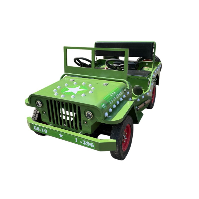 Jeep coche eléctrico para niños controlado remoto doble super SUV de cuatro ruedas parque cuadrado parque parque parque parque de juguetes fabricante de automóviles
