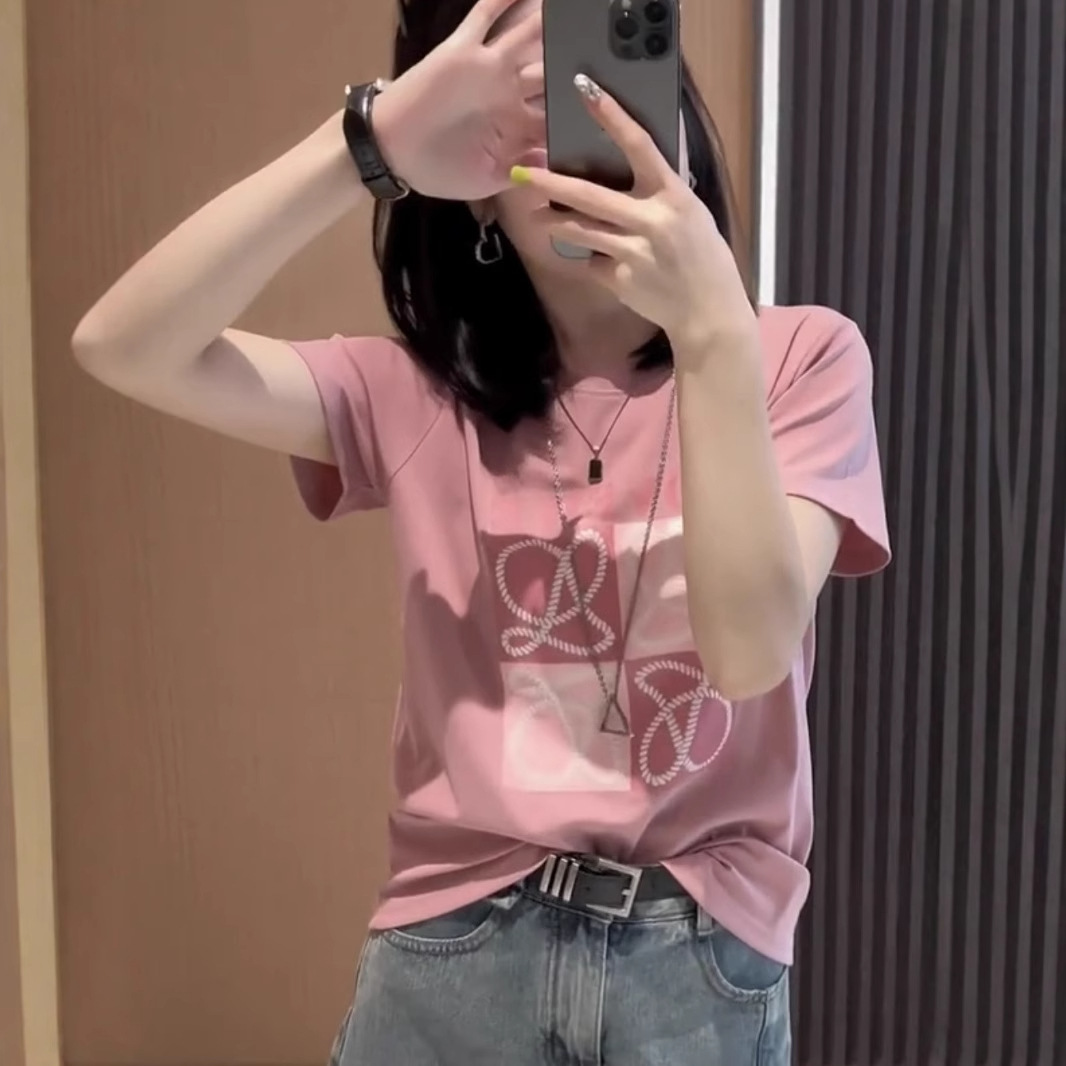 Camiseta manga corta rosa