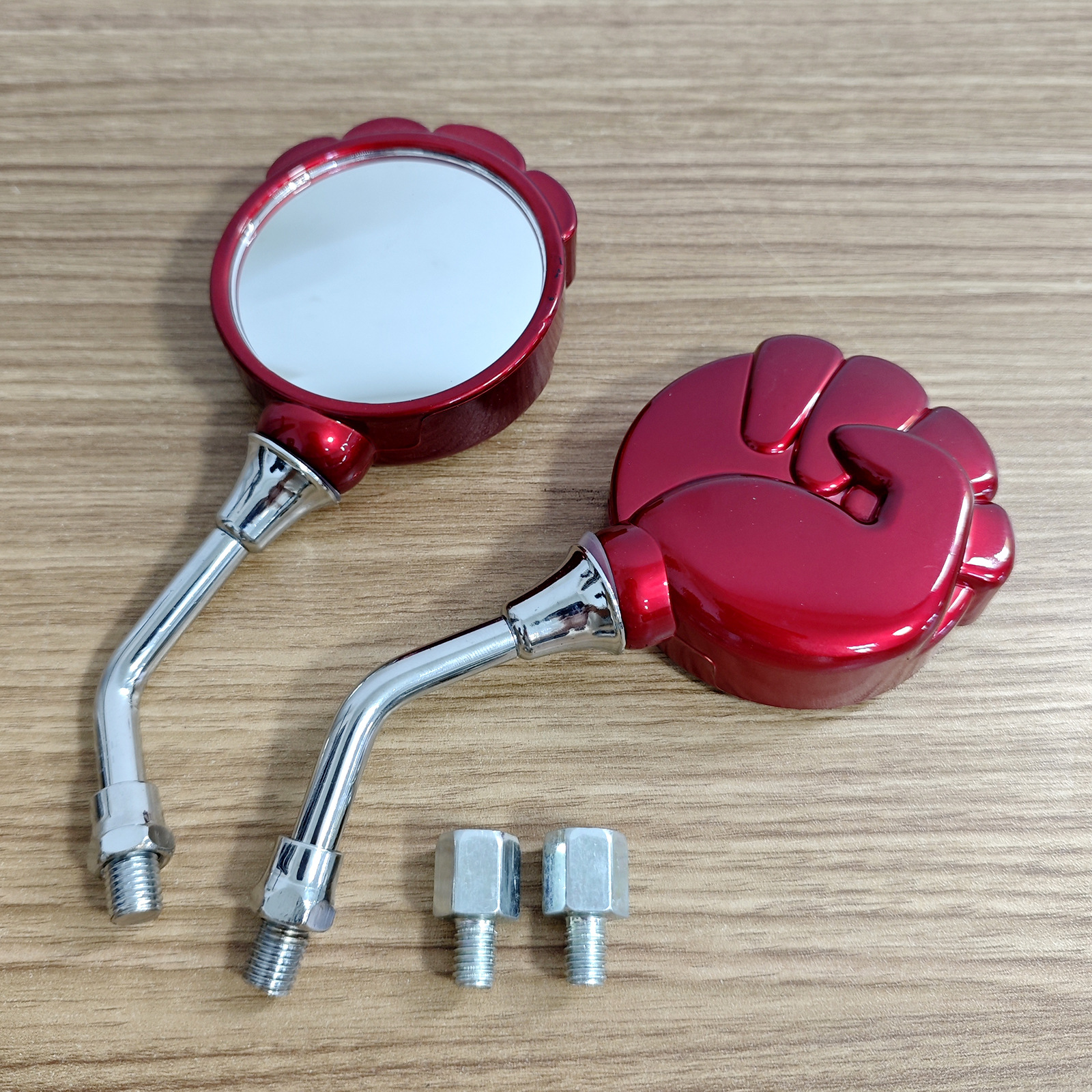 Electric Scooter Modified Reflector, Motorcycle Rearview Mirror, Scissor Hand V Gesture Reflector