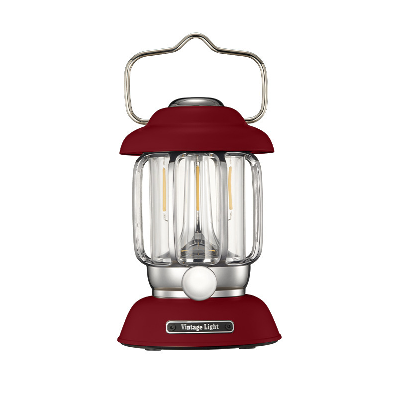 Luz que acampa al aire libre transfronteriza LED linterna Retro Luz de la tienda portátil USB recargable luz que acampa