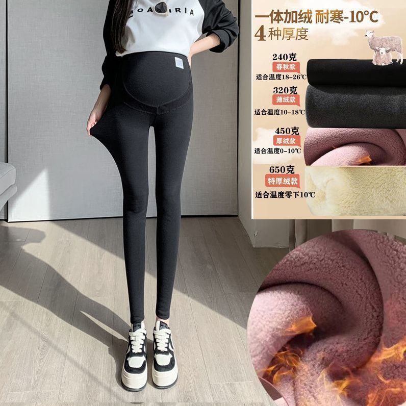 孕妇裤秋冬加绒加厚外穿孕妇打底裤托腹孕妇裤保暖孕妇裤棉裤秋装|undefined