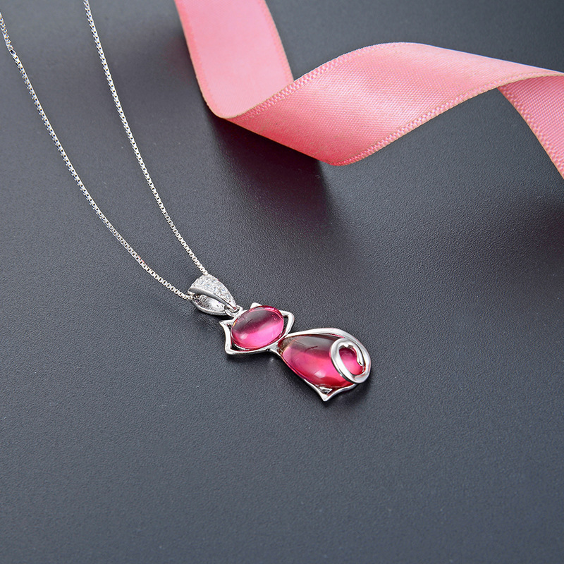 S925 plata esterlina polvo gatos colgante nicho femenino colgante de diamante personalidad joyas colgante fuente al por mayor un agente