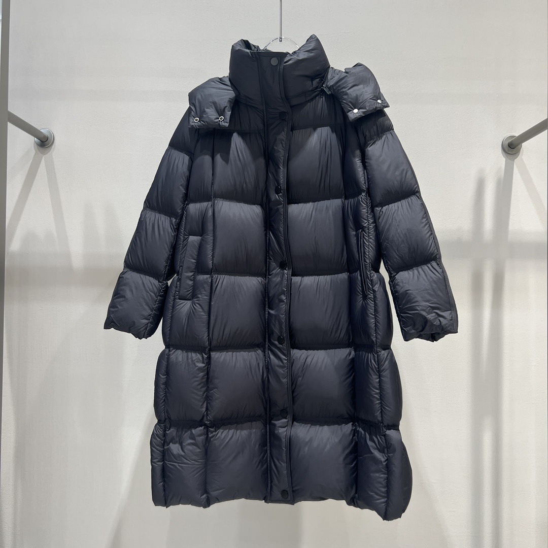 2024 겨울 새로운 여성 캐주얼 느슨한 긴 후드 다운 재킷 여성 41110042