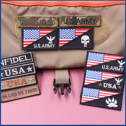 Cross-border supply strip US Navy flag embroidered Velcro foreign trade platform outdoor tactical bag cloth patch