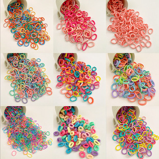 Children's Candy Color Hair-free Rubber Band Hair Rope Hair Band Headwear Little Girl's Disposable Rubber Band Foundation Rope Hair Rope