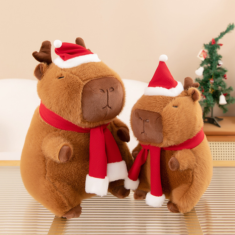 国境を越えたかわいいインターネット有名人のホットスタイルクリスマスカピバラぬいぐるみクリスマス人形子供の誕生日プレゼント卸売|undefined