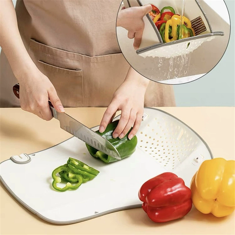 Бытовая многофункциональная Складная разделочная доска для измельчения имбиря чеснока корзина для резки овощей легко чистится разделочная доска от плесени стиральная разделочная доска оптом