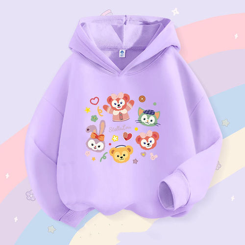 Women's Hooded Sweatshirt Tolly Pussycat Star Bear Children's Outerwear Autumn Thin Style Cute Kids' Medium and Large Outerwear
