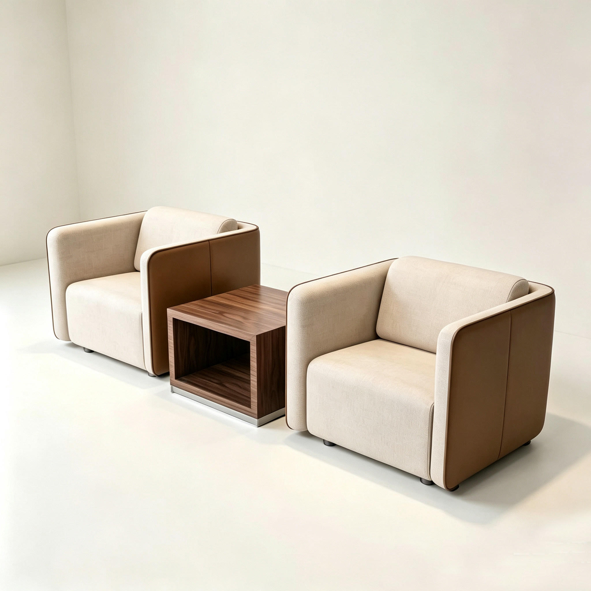 Office sofa, light luxury reception and meeting sofa, single-seater, for executive reception room, business negotiations, solid wood sofa set