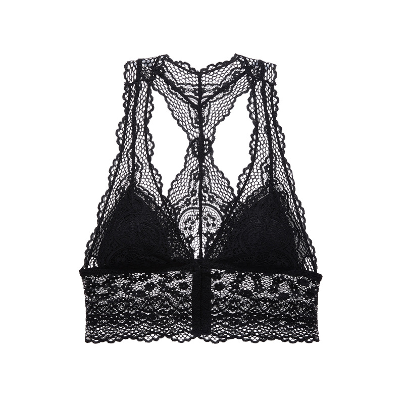 Verano Delgado molde taza belleza desgaste exterior inalámbrico en stock Azul frente hebilla encaje sexy ropa interior para adultos solo sujetador