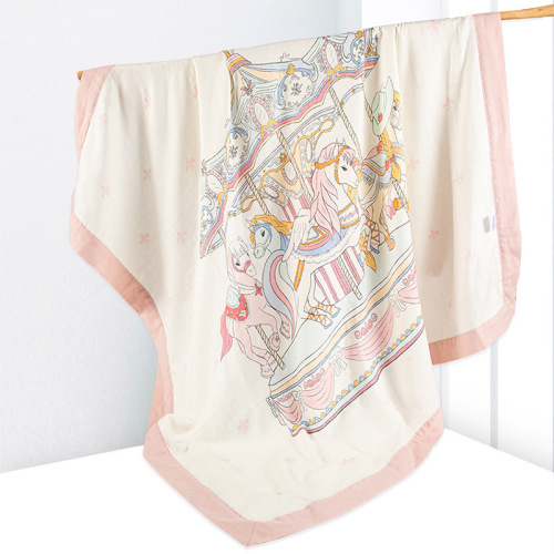 Spring and summer category A four-six-layer bamboo cotton gauze wrap baby blanket single newborn blanket bath towel baby blanket