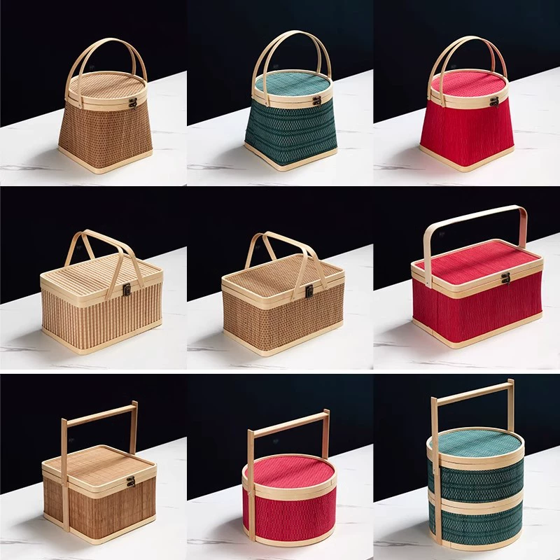 Чистая ручная бамбуковая корзина ручной работы