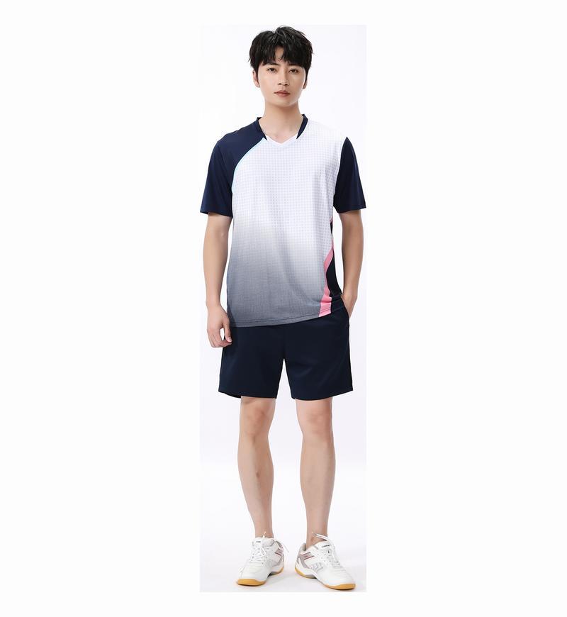 Nueva ropa de gimnasio para hombres secos rápidos de verano mangas cortas de cuello en V camiseta pantalones cortos trajes deportivos de equipo de baloncesto de mujer ropa de carrera