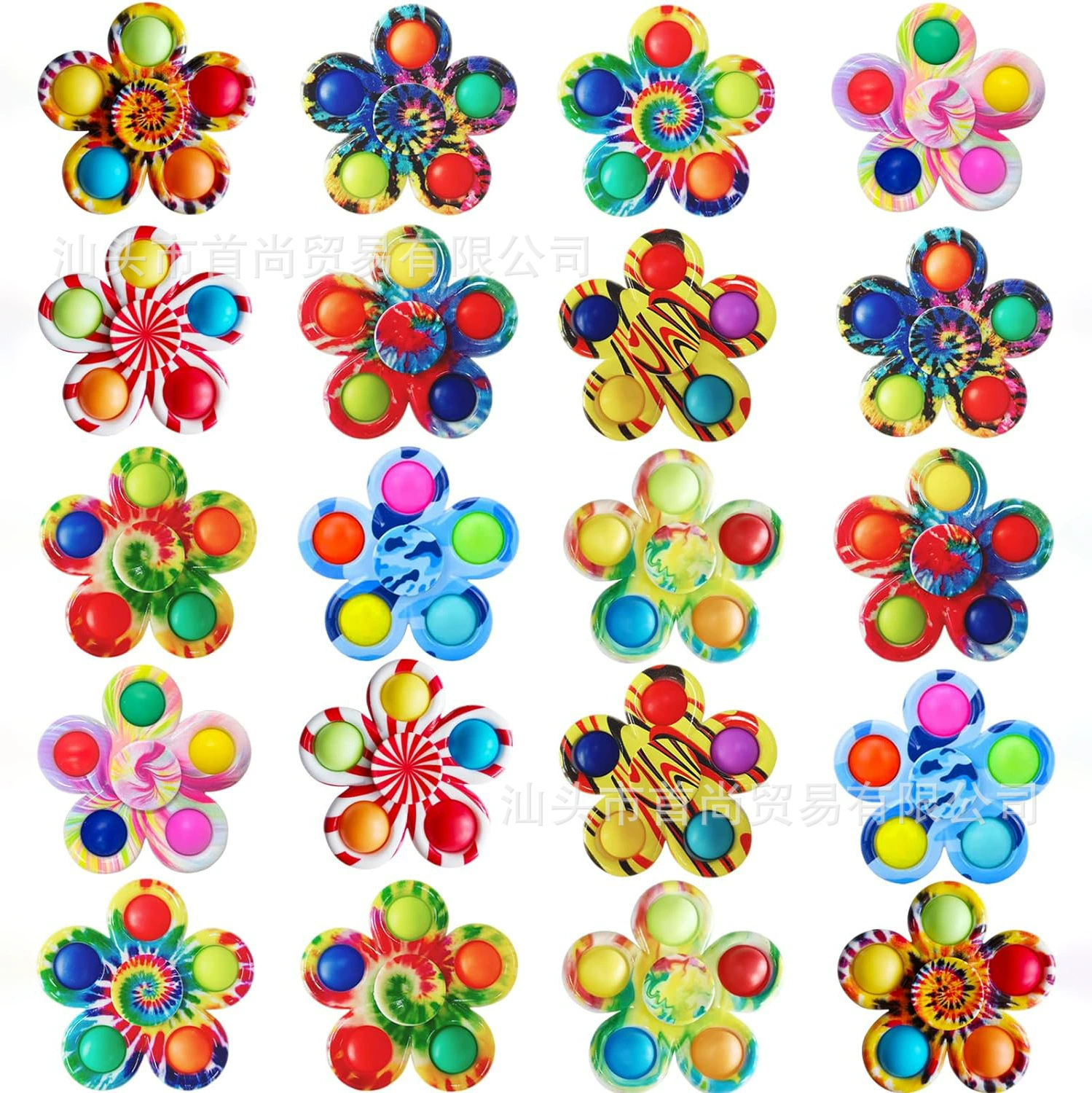 Трансграничная Горячая продажа дератизации гироскопа на кончиках пальцев УФ-цветная печать декомпрессионная пузырьковая музыка EDC пальцевый гироскоп декомпрессионная игрушка