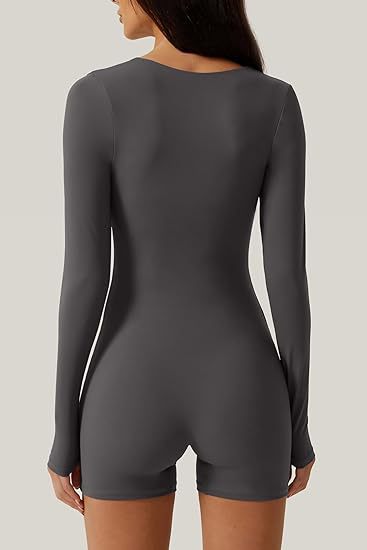 Women's Bodysuits Long Sleeve Bodysuits Sexy Solid Color display picture 15