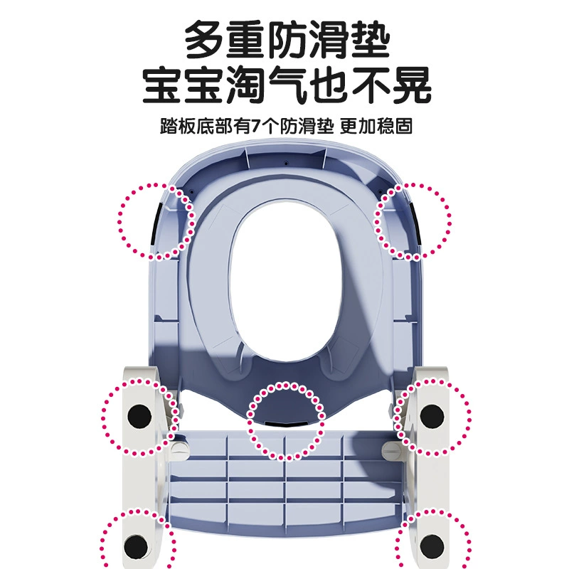 Toilet with stairs, children's footstool girl's