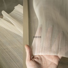蕉麻布真丝手工布料—半透明挺括丝麻廓形结构解构商用批发布料