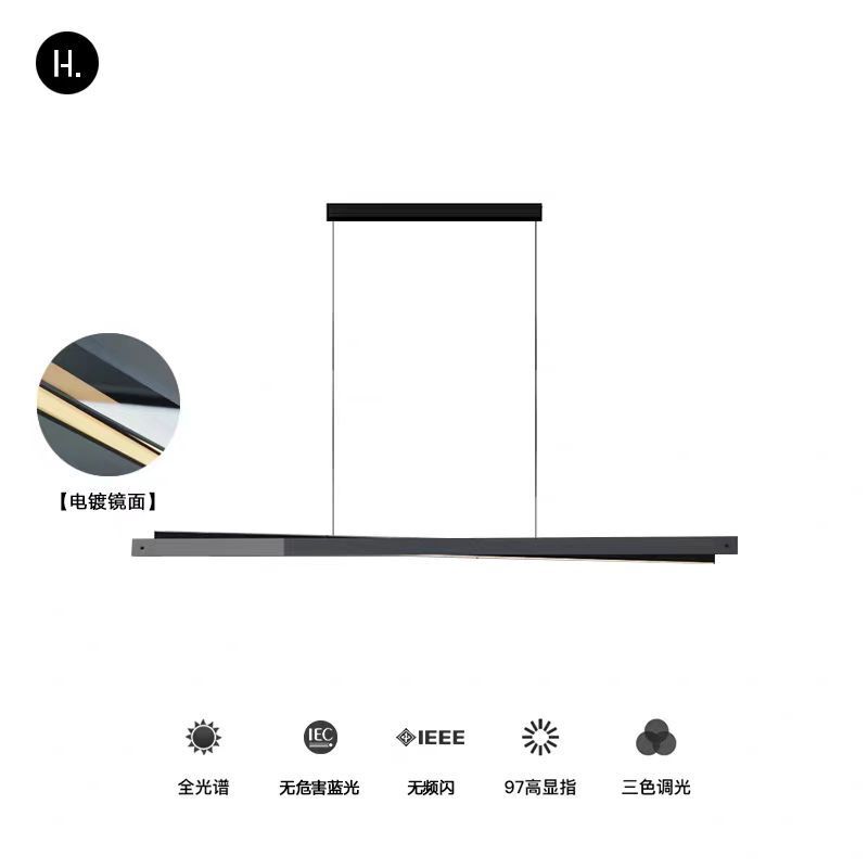 意式极简 餐厅吊灯现代简约高端设计师时尚光影艺术玻璃吧台岛台|undefined