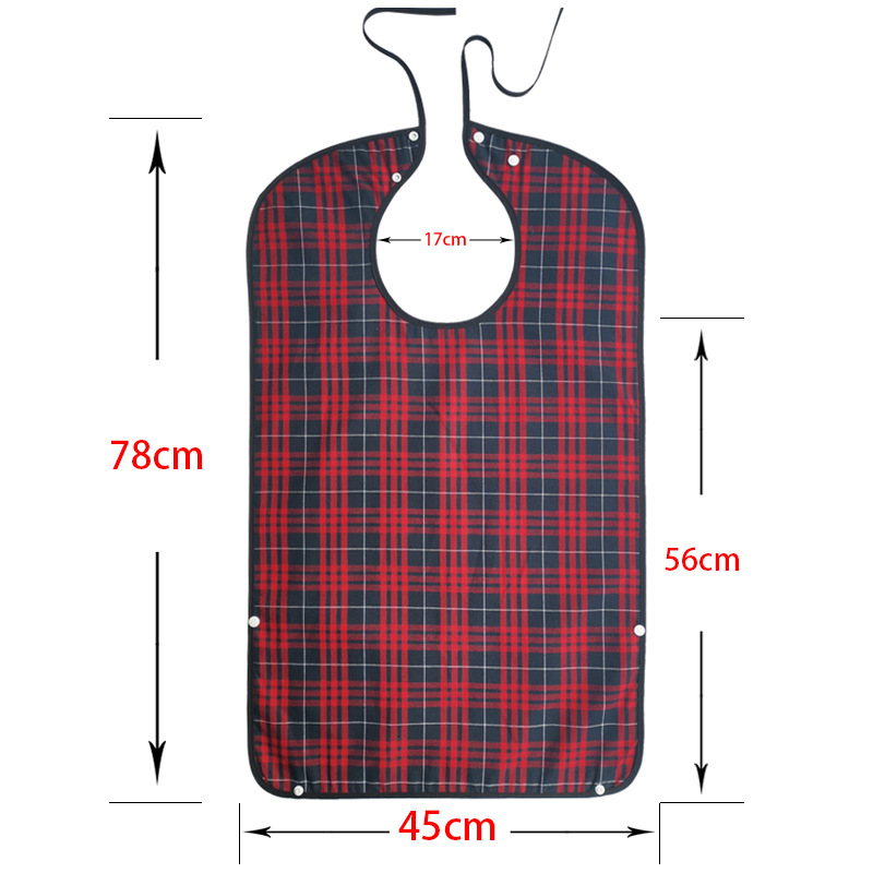 Fabricante de suministro transfronterizo adulto anciano babero para ancianos comiendo delantal para el cuidado