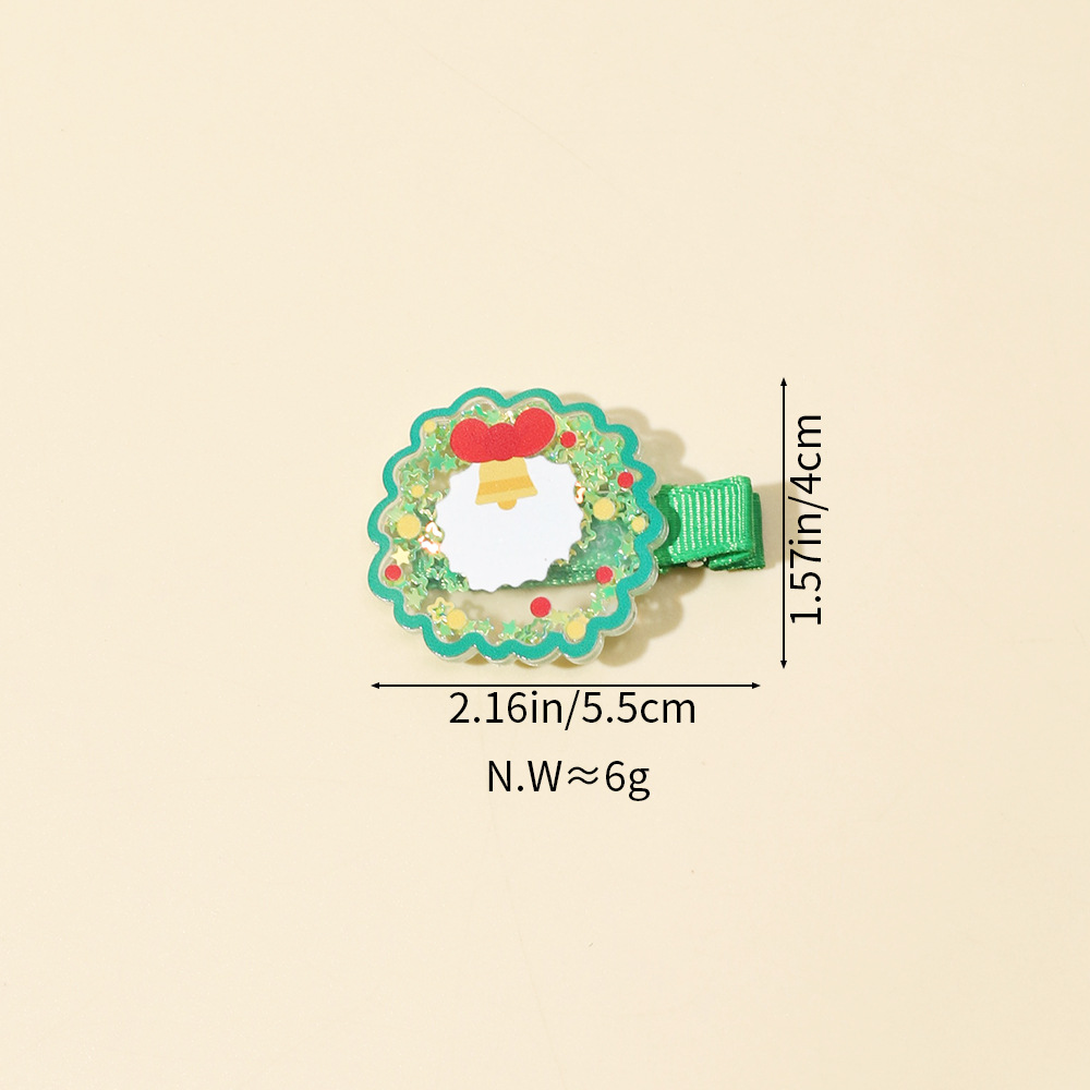 Regalo di Natale Accessori per capelli per bambini Fermaglio per capelli a forma di albero di Natale con motivo a cartoni animati per bambine_voghion.com