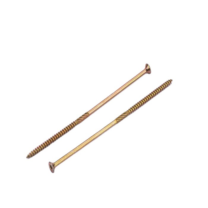 中国制造定 制黄色锌圆片头木螺钉，用于铺面碳钢梅花木螺钉