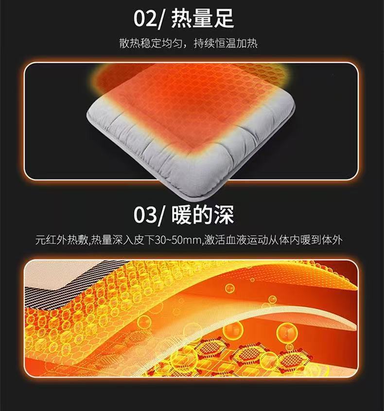 Graphene Car Heated Seat Cushion Winter Plush Seat Pad 12V Universal Car Warm USB Electric Single-Piece Pad
